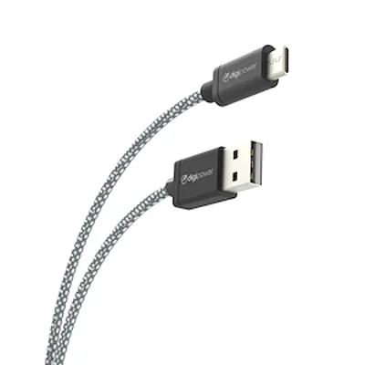 Premium Grade Braided Fabric Cable - Charge and Sync Mobile Devices with 10ft (3m) of Length
