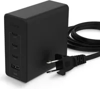 120W 4-port USB-C/USB-A Speedport GaN Wall Charger - Black