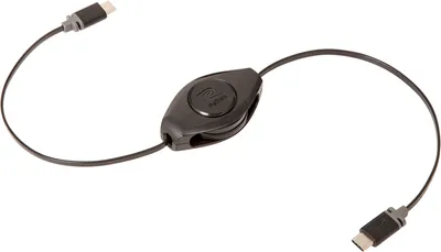 /Retrak Retractable Premier USB-C to USB-C Cable Black