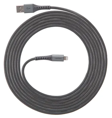 - Chargesync Alloy Usb A To Apple Lightning Cable 10ft - Steel