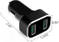RAM GDS Dual USB CLA Car Charger w/ Qualcomm Quick Charge 3.0