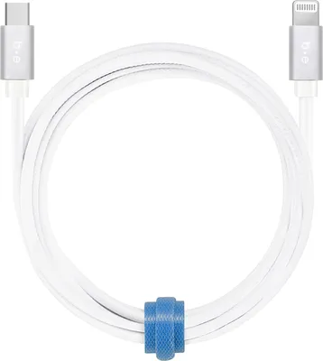 - Braided Charge/Sync USB-C to Lightning 6ft - White