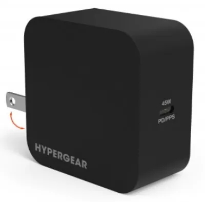 Hypergear 45W PD SpeedBoost Single Port USB-C wall Charger - Black