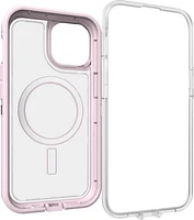 iPhone 15/14/13 Otterbox Defender XT w/ MagSafe Clear Series Case - Clear/Pink (Mountain Frost) | WOW! mobile boutique