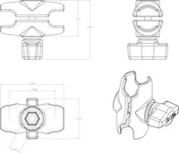 RAM Double Socket Arm B Ball A Length