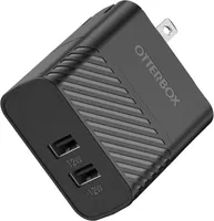 Premium Dual Usb A Port Wall Charger 24w  - Black