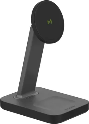 mophie - Snap Plus 2 in 1 Wireless Charging Stand and Pad 15W - Black