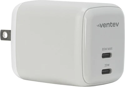 Ventev - 65w Dual Usb C Gan Mini Wall Charger | WOW! mobile boutique