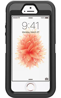 iPhone 5/5s/SE Defender Case - Black | WOW! mobile boutique