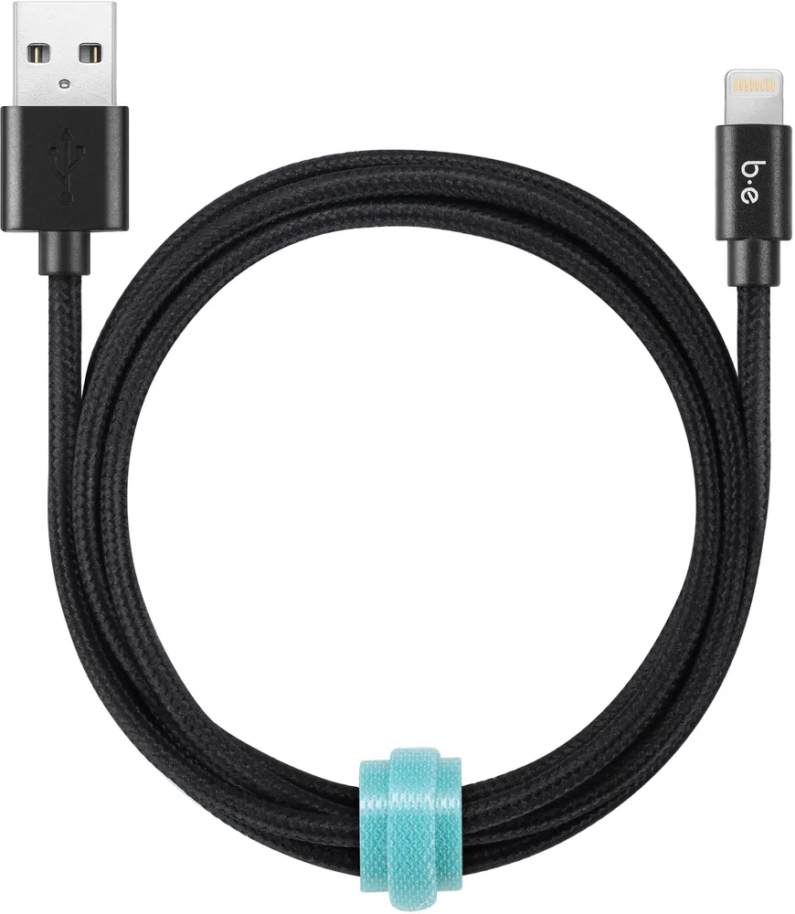 4ft Lightning Braided Charge/Sync Cable - White | WOW! mobile boutique