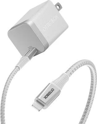 Otterbox 30W USB-C GAN Premium Pro Wall Charger w/(200cm) USB-C to Lightning Braided Cable