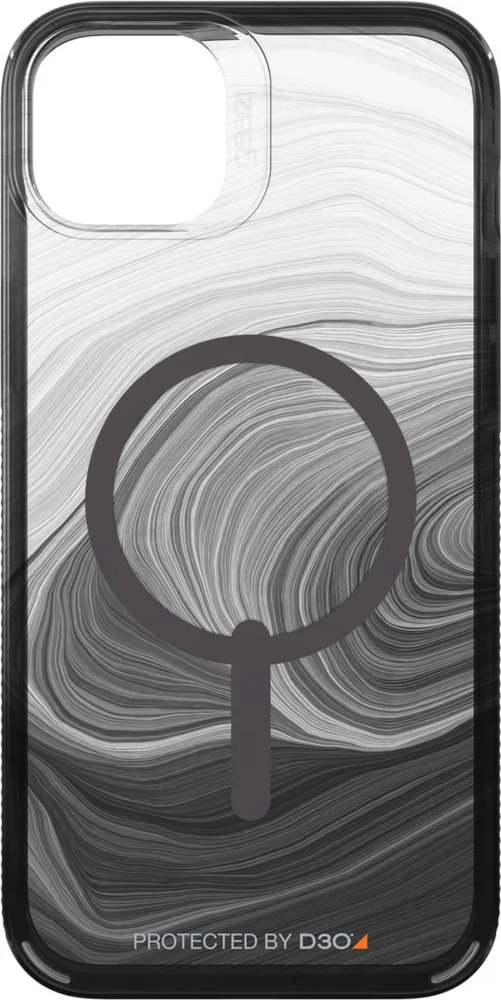 iPhone 14 Plus Gear4 D3O Milan Snap Case - Black Swirl