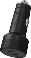 60W Dual USB-C Car Charger - Black