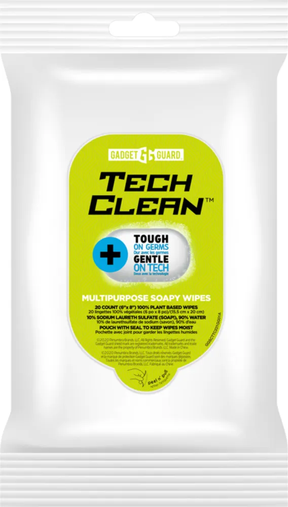 Techclean Soapy Wipes - 20 Pack | WOW! mobile boutique