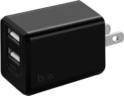 Dual USB 3.4A Wall Charger - Black | WOW! mobile boutique