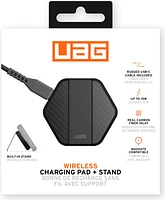 Rugged Wireless Charging Pad with Kickstand and USB-C Cable for MagSafe 15W Black/Carbon Fiber | WOW! mobile boutique