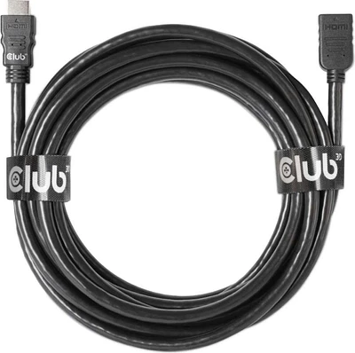 Club3D Câble D'extension HDMI 4K60HZ Haute Vitesse 5m/16.4pieds Adaptateur Mâle/Femelle 26 AWG Noir | WOW! mobile boutique