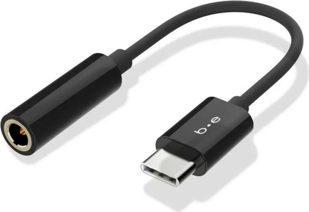 Blu Element USB-C vers 3.5mm Jack Casque Adaptateur Noir | WOW! mobile boutique