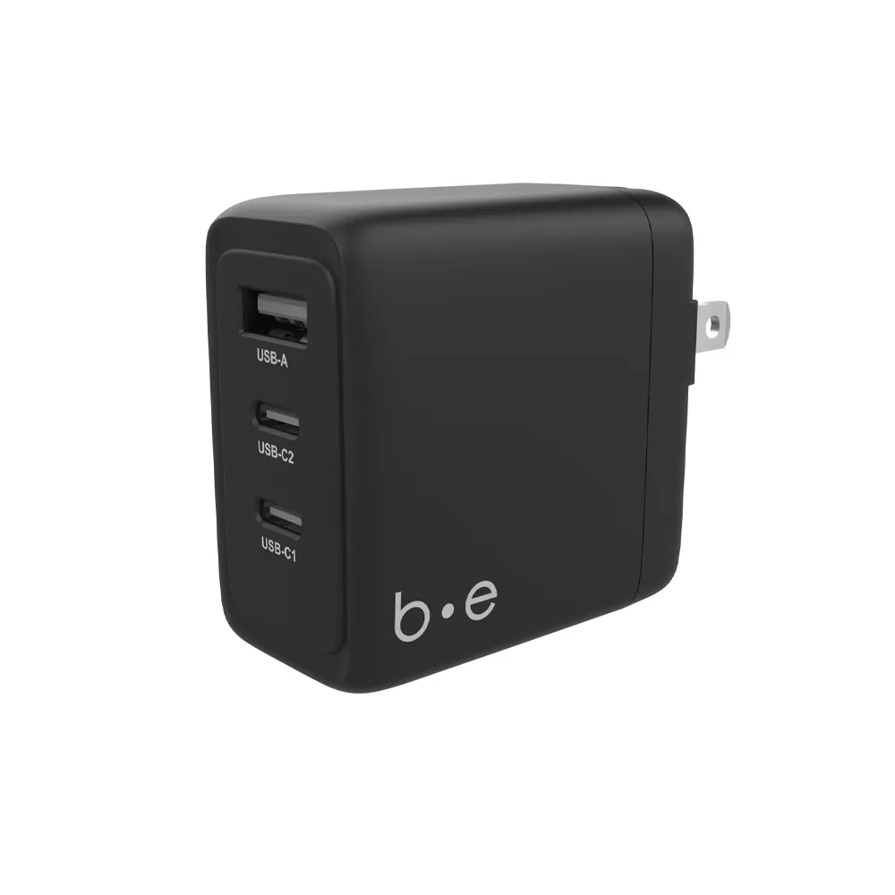 BEWCCS65W3P Wall Charger 3 Port 65W PD 2USB-C & USB-A