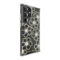 Samsung -  Galaxy S23 Ultra 5G Case-Mate Floral Gems Case - Silver/Gold