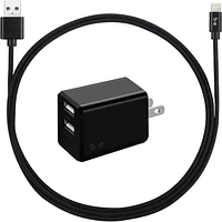 Blu Element - Wall Charger Dual USB 3.4A w/Lightning Cable | WOW! mobile boutique