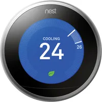 Google Nest Learning Thermostat (Stainless Steel) Smart Home 3rd Gen | WOW! mobile boutique