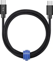 Blu Element 4ft Braided USB-C to USB-C Cable - Black | WOW! mobile boutique