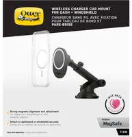 Otterbox 15W Wireless Charger Car Dashboard Mount for MagSafe - Black (Radiant Night) | WOW! mobile boutique