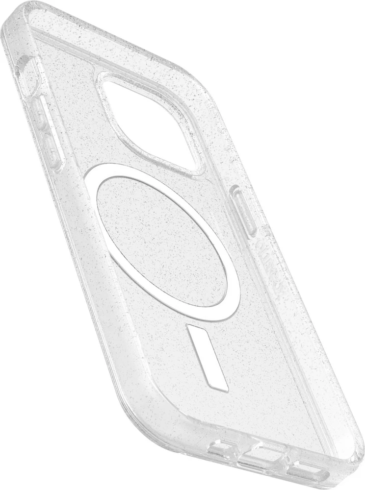 iPhone 15/14/13 Otterbox Symmetry w/ MagSafe Clear Series Case - Silver (Stardust) | WOW! mobile boutique