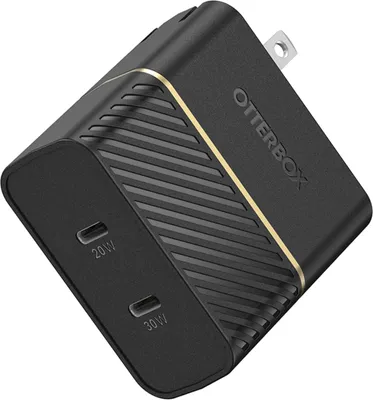 Otterbox Chargeur Mural Double USB Power Delivery USB-C 30W + USB-C 20W Noir | WOW! mobile boutique