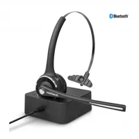 - N980 BT Bluetooth Over-the-Head Boom Headset w/Base