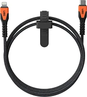 Rugged Kevlar Core USB-C to Lightning Charge/Sync Cable 5ft Black/ | WOW! mobile boutique