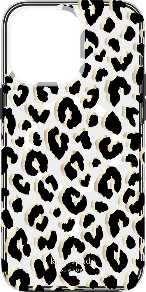 iPhone 15 Pro Max Kate Spade Protective Hardshell MagSafe Case - City Leopard | WOW! mobile boutique