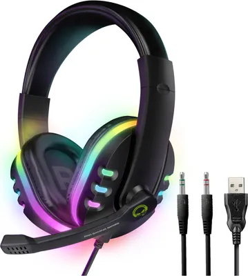 SoundRecon RGB LED Gaming Headset - Black