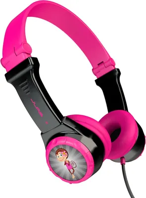 JBuddies Folding Headphones - Black/Pink | WOW! mobile boutique