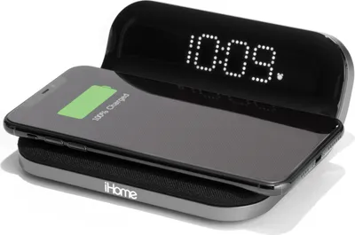 iHome - Compact Alarm Clock w/Qi Wireless and USB Charging | WOW! mobile boutique