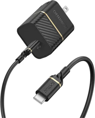 Otterbox 30W Black USB-C PD GaN Wall Charger w/ USB-C to USB-C (100cm) | WOW! mobile boutique