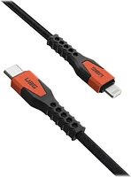 Rugged Kevlar Core USB-C to Lightning Charge/Sync Cable 5ft Black/ | WOW! mobile boutique