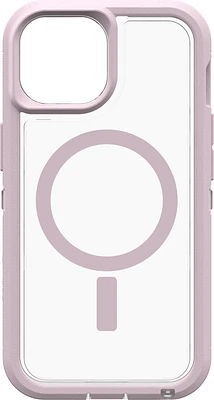 iPhone 15/14/13 Otterbox Defender XT w/ MagSafe Clear Series Case - Clear/Pink (Mountain Frost) | WOW! mobile boutique