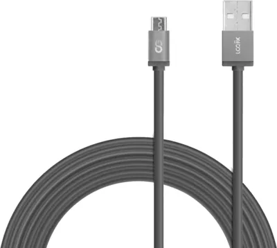 Piston Connect XL 3M USB-A to microUSB - Graphite Grey