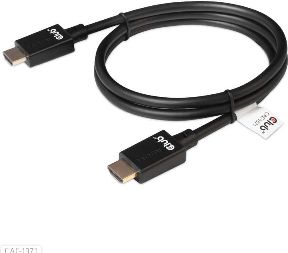 Club3D HDMI 2.1 Mâle vers HDMI 2.1 Mâle Ultra Haute Vitesse 4K120HZ 8K60HZ 1m/3.28pieds Adaptateur CERTIFIÉ Noir | WOW! mobile boutique