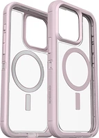 iPhone 15 Pro Max Otterbox Defender XT w/ MagSafe Clear Series Case - Clear/Pink (Mountain Frost) | WOW! mobile boutique