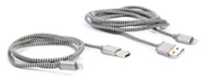 Lightning Charge & Synchronize Braided Cable 2 Pack - 0.9M & 1.8M