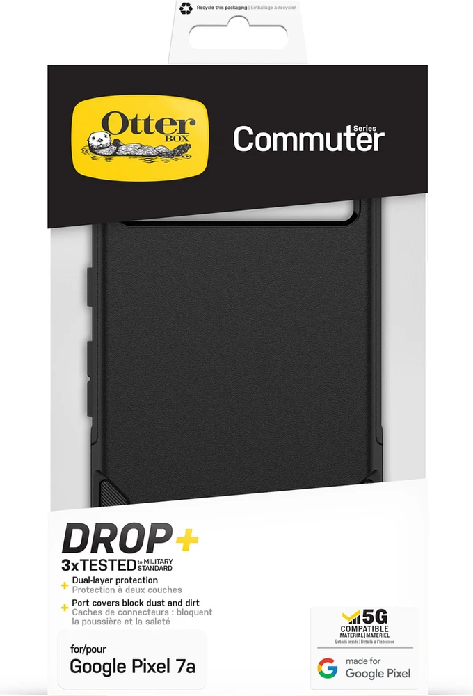 Étui de la série Commuter d'OtterBox - Google Pixel 7a, noir | WOW! mobile boutique