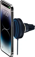 VLXWCG211BL Velox Magnetic Wireless Charger Mini Air Vent Mount (Adapter Not Included) - Dark Blue | WOW! mobile boutique