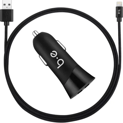 Dual USB 3.4A Car Charger w/Lightning Cable | WOW! mobile boutique