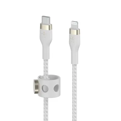 - BOOSTCHARGE PRO Flex USB-C Cable w/ Lightning Connector 6ft - White