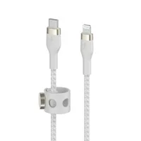 Belkin Câble de Charge/Sync BOOSTCHARGE PRO Flex USB-C avec Connecteur Lightning 6 pieds Blanc | WOW! mobile boutique