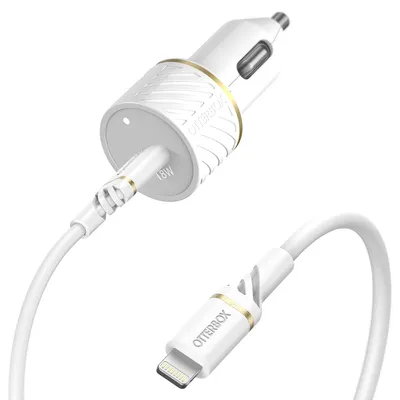 Fast Charge Usb C 18w Car Charger And Usb C To Apple Lightning Cable 1m - Cloud Dust | WOW! mobile boutique