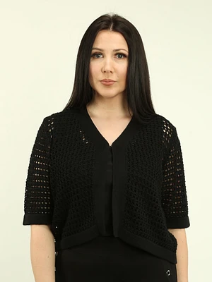 Open Knit Crochet Cardigan